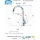 Miscelatore lavello monoforo 90' per lavello con canna corta a U Remer