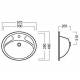 Lavabo incasso Mod. CAROLINE Ceramica Dimensioni 570x460 Hatria