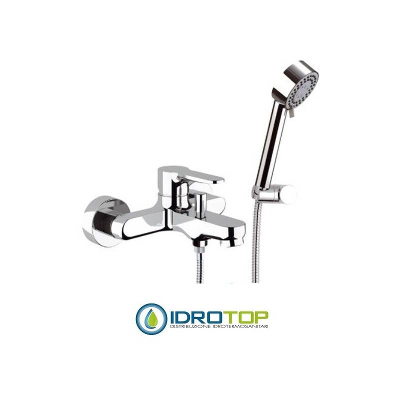 Miscelatore WINNER vasca esterno  con kit doccia a 4 funzioni Remer