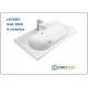Mobile Bagno VITALE Bianco Sospeso 80cm con Lavabo in Ceramica-Specchio e Lampada