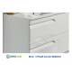 Mobile Bagno VITALE Bianco Sospeso 80cm con Lavabo in Ceramica-Specchio e Lampada