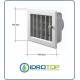 Bocchetta Aria Regolabile cm14x13 BIANCO con Adattatore Diam.80  x Caminetto-Aria Calda