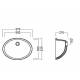 Lavabo incasso Mod. CATERINE Ceramica Dimensioni 570x425 Hatria