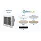 Bocchetta Aria Regolabile cm20x20 Bianco con Adattatore Diam.150 x Caminetto-GRIGLIA