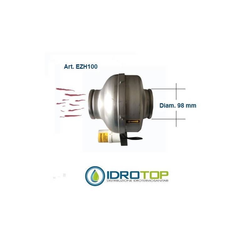 Ventilatore Estrattore diam.98 mm INTUBATO per aria Calda e per canalizzazioni