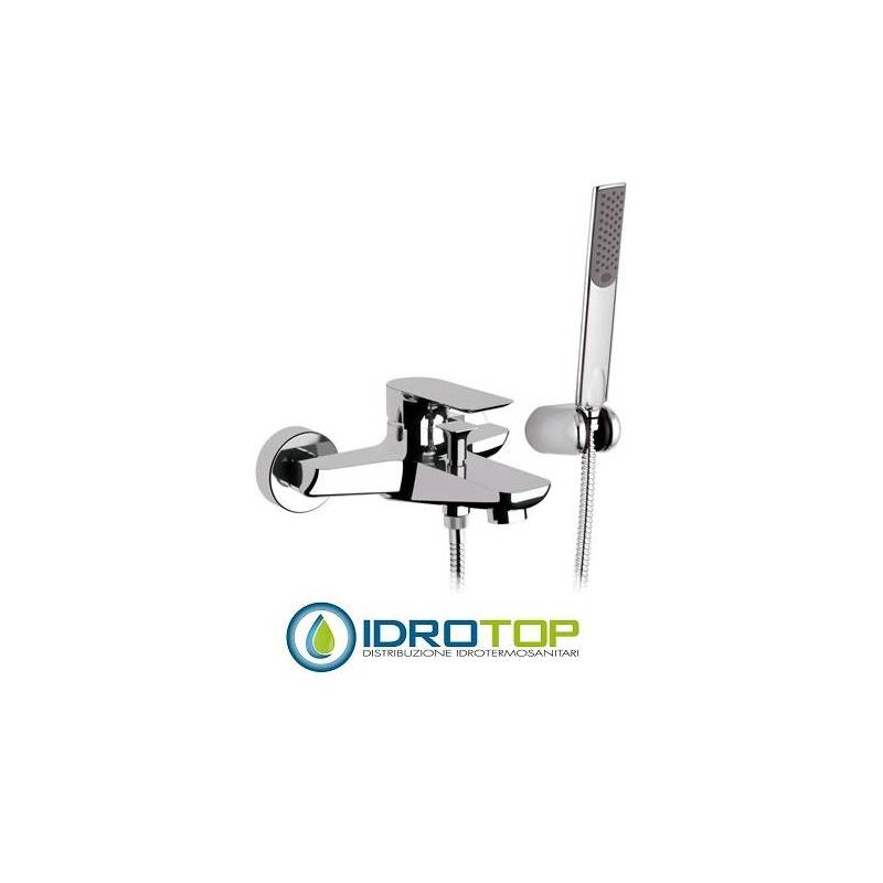 Miscelatore INFINITY VASCA esterno con KIT DOCCIA in Ottone Cromato Remer