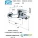 Miscelatore INFINITY VASCA esterno senza  KIT DOCCIA  in Ottone Cromato Remer