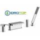 Miscelatore INFINITY BORDO VASCA con deviatore in Ottone Cromato Remer