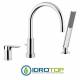 Miscelatore INFINITY BORDO VASCA con deviatore a leva in Ottone Cromato Remer