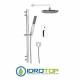 Miscelatore INFINITY Set doccia:SOFFIONE+MONOCOMANDO vasca/doccia+SALISCENDI in Ottone Cromato Remer