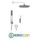 Miscelatore INFINITY Set doccia:SOFFIONE+MONOCOMANDO vasca/doccia+SUPPORTO FISSO in Ottone Cromato Remer