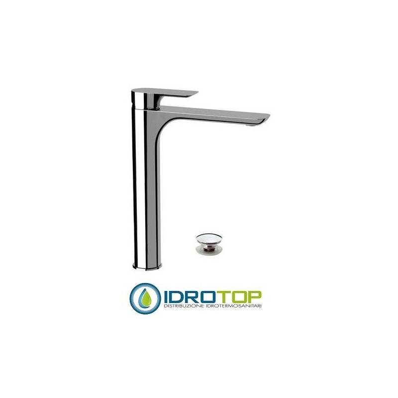 Miscelatore INFINITY LAVABO ALTO CROMATO con scarico in Ottone Cromato Remer