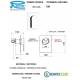Miscelatore INFINITY DOCCIA INCASSO con piastra in Ottone Cromato Remer