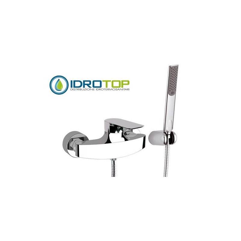 Miscelatore INFINITY DOCCIA ESTERNO completo kit doccia in Ottone Cromato Remer