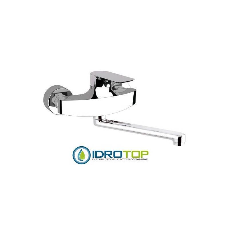 Miscelatore INFINITY LAVELLO a MURO in Ottone Cromato Remer
