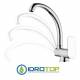 Miscelatore INFINITY LAVELLO MONOFORO 90' con BOCCA  ALTA per SOTTOFINESTRA  in Ottone Cromato Remer