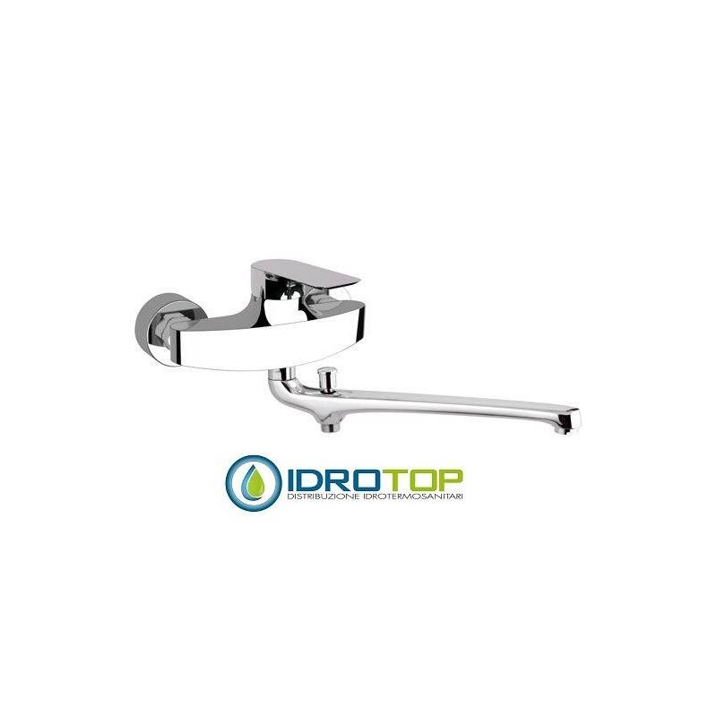 Miscelatore INFINITY LAVELLO/VASCA con CANNA LUNGA 30 cm senza kit doccia  in Ottone Cromato Remer