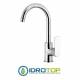 Miscelatore INFINITY LAVELLO MONOFORO 90' con canna ALTA a U in Ottone Cromato Remer