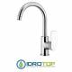 Miscelatore INFINITY LAVELLO MONOFORO 90' con BOCCA  ALTA in Ottone Cromato Remer
