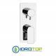 Miscelatore INFINITY DOCCIA monocomando con DEVIATORE a 3 VIE in Ottone Cromato Remer