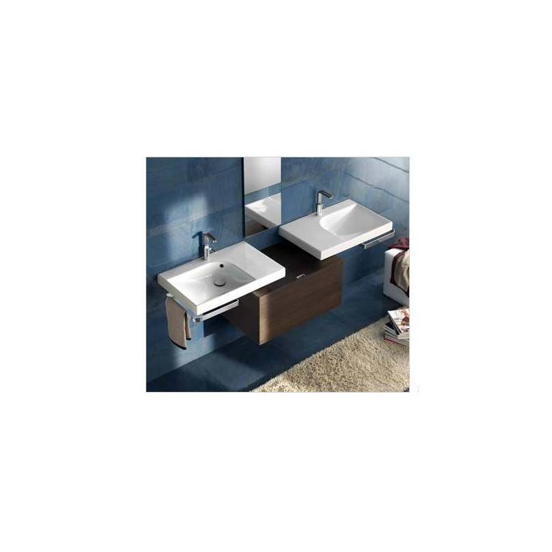 Lavabo Grandangolo G-75 in Ceramica. Possibilità di Installazione a Muro o a Parete 750x500 Hatria