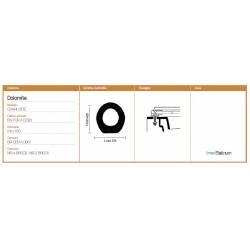 Copriwater Dolomite CHARLOTTE NERO Sedile Wc Coprivaso Asse