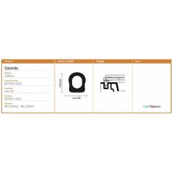 Copriwater Dolomite ANTALIA NERO Sedile Wc Coprivaso Asse