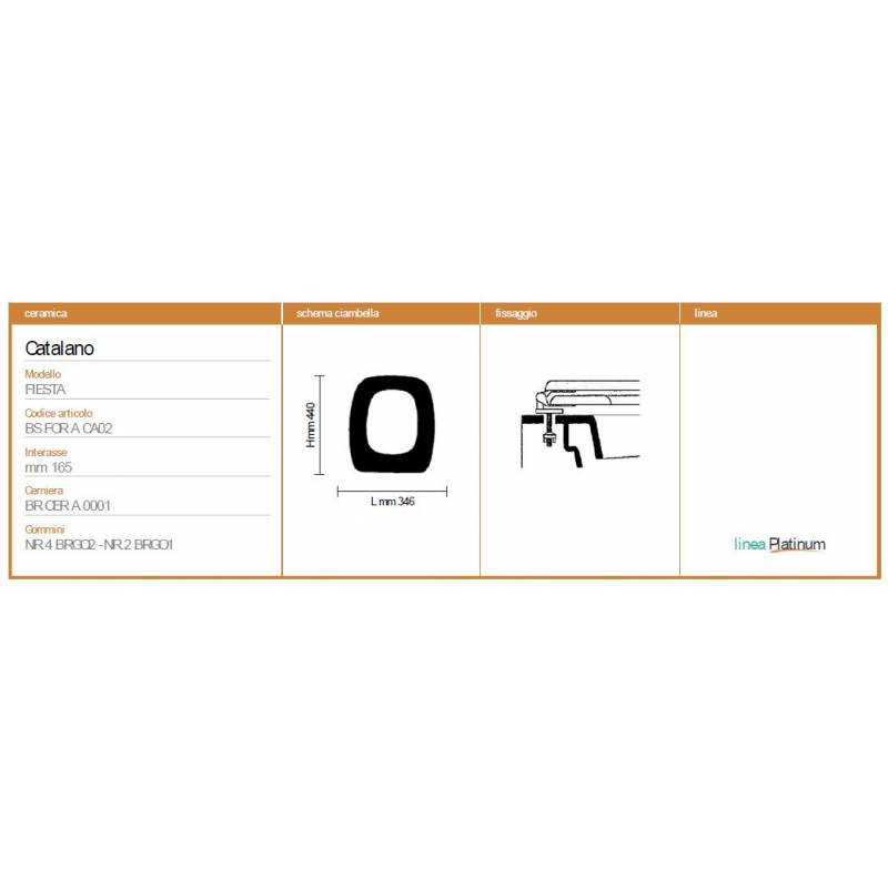 Copriwater Catalano FIESTA BIANCO EUROPA Sedile Wc Coprivaso Asse 