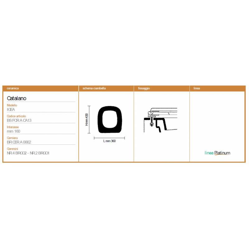 Copriwater Catalano IGEA  BIANCO EUROPA Sedile Wc Coprivaso Asse 