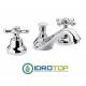 Miscelatore LIBERTY LAVABO 3 fori esterno con scarico Cromato Remer