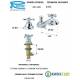 Miscelatore LIBERTY LAVABO 3 fori esterno con scarico Cromato Remer