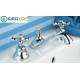 Miscelatore LIBERTY LAVABO 3 fori esterno con scarico Cromato Remer
