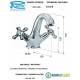 Miscelatore LIBERTY LAVABO monoforo con piletta Clik Clack Cromato Remer