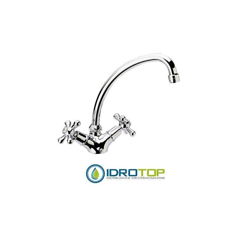 Rubinetto LIBERTY LAVELLO ESTERNO monoforo con CANNA JOTA Cromo Remer