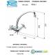 Rubinetto LIBERTY LAVELLO ESTERNO monoforo con CANNA JOTA Cromo Remer