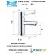 Miscelatore MINIMAL  LAVABO senza piletta Cromato Remer