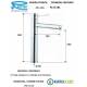 Miscelatore MINIMAL LAVABO ALTO LXL senza piletta Cromato Remer