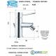 Miscelatore MINIMAL BIDET con piletta e aeratore direzionabile Cromato Remer