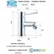 Miscelatore MINIMAL BIDET con aeratore direzionabile senza piletta Cromato Remer