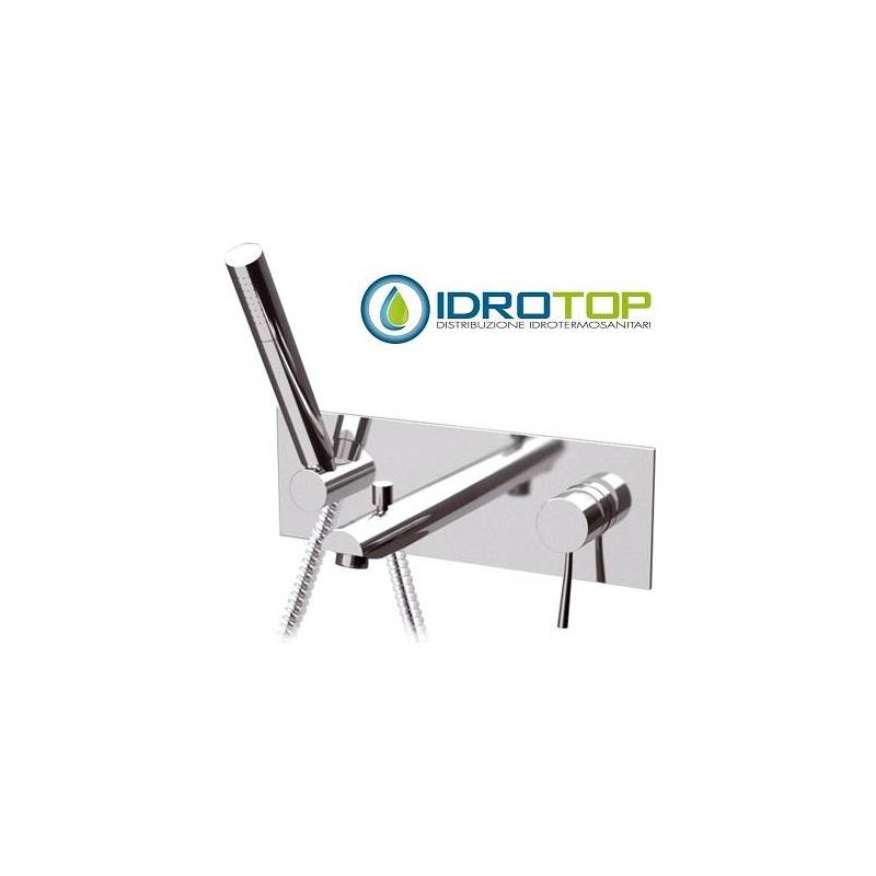 Miscelatore MINIMAL VASCA ESTERNO bocca lunga 18 cm Cromato Remer