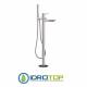 Miscelatore MINIMAL VASCA da PAVIMENTO con kit doccia Cromato Remer