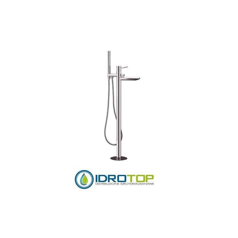 Miscelatore MINIMAL VASCA da PAVIMENTO con kit doccia Cromato Remer