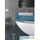 Miscelatore MINIMAL VASCA da PAVIMENTO con kit doccia Cromato Remer