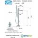 Miscelatore MINIMAL VASCA da PAVIMENTO con kit doccia Cromato Remer
