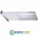 Soffione Doccia a PARETE 50x20 cm, 2 getti,normale o cascata Inox Lucidato Remer