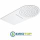 Soffione Doccia Stondato ULTRAPIATTO a PARETE 50x25 cm Inox Lucidato Remer