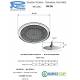 Soffione Doccia DISK a pioggia diam.24 cm ultrapiatto con 104 getti in silicone anticalcare a snodo Abs Cromato Remer