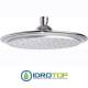 Soffione Doccia LUNA a pioggia diam.24 cm ultrapiatto con 104 getti in silicone anticalcare a snodo Abs Cromato-Satinato Remer