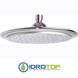 Soffione Doccia LUNA a pioggia diam.24 cm ultrapiatto con 104 getti in silicone anticalcare a snodo Abs Cromato-Satinato Remer