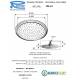 Soffione Doccia LUNA a pioggia diam.24 cm ultrapiatto con 104 getti in silicone anticalcare a snodo Abs Cromato-Satinato Remer